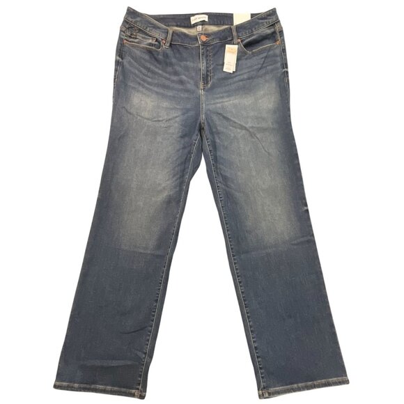 Lane Bryant Fit Genius Straight High-Rise Stretch Jeans Flex Waistband 22 / 24 - Picture 2 of 14